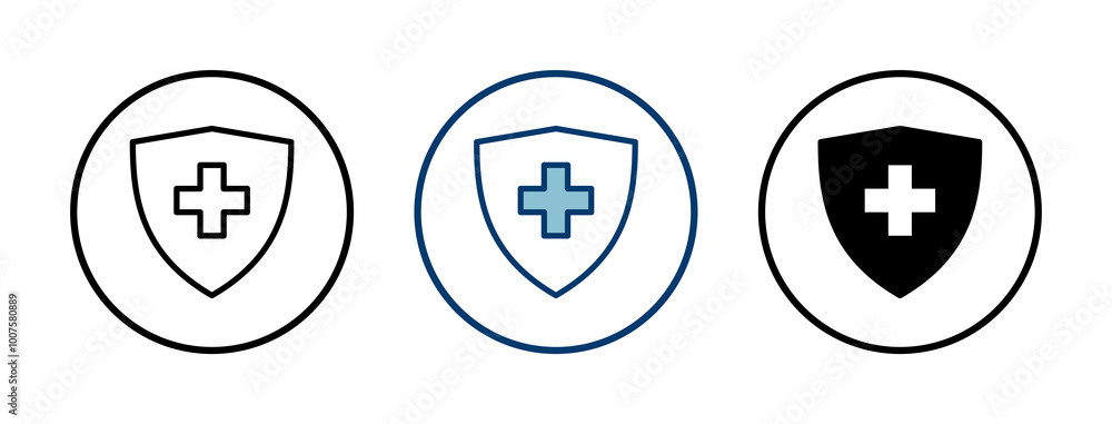 Health insurance icon vector isolated on white background. Insurance health document icon Health insurance icon vector isolated on white background. Insurance health document icon