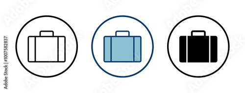 Briefcase icon vector isolated on white background. Briefcase vector icon