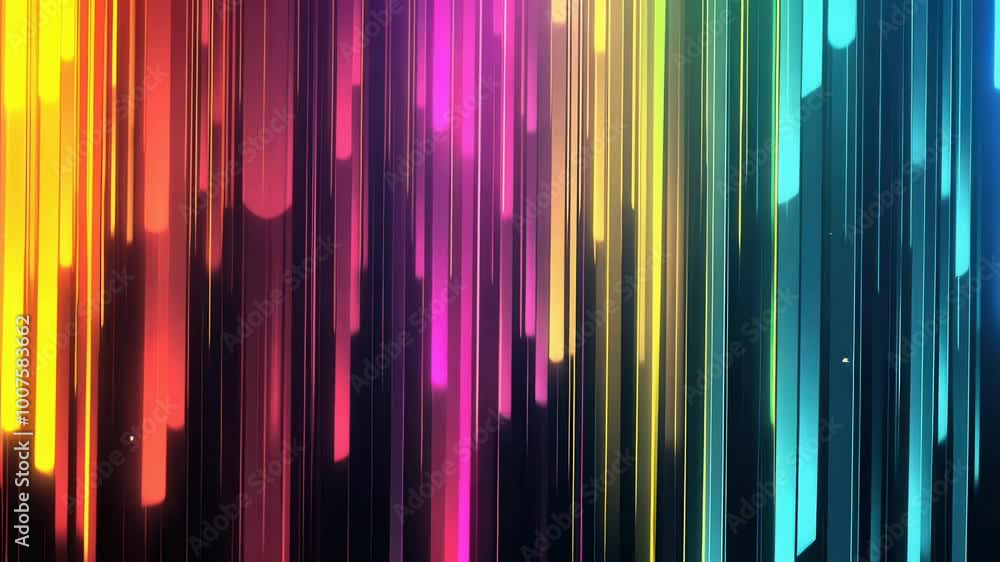 A Vivid Symphony of Hues Dancing Lines of Color Against a Dark Canvas A Vivid Symphony of Hues Dancing Lines of Color Against a Dark Canvas