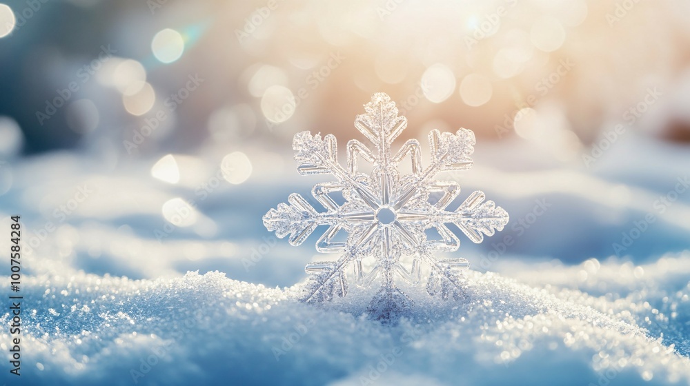 A Delicate Snowflake in a Wintery Landscape A Delicate Snowflake in a Wintery Landscape