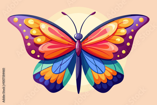 collection of monarch butterflies vector art illustration