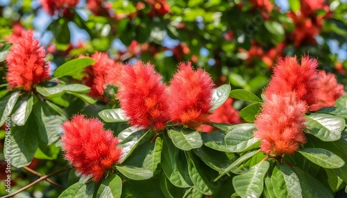 Lush display of diverse rhododendron species showcasing vibrant blooms and lush foliage in a stunning natural setting