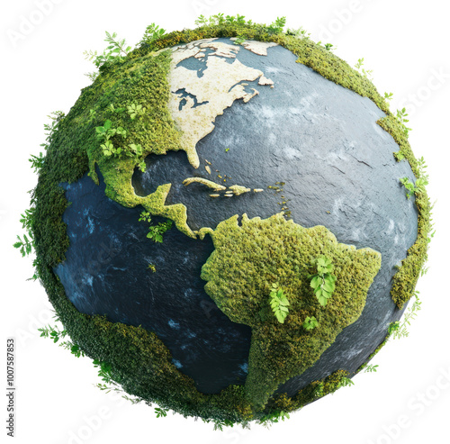 Fototapeta Naklejka Na Ścianę i Meble -  PNG Green planet Earth earth environmental conservation.