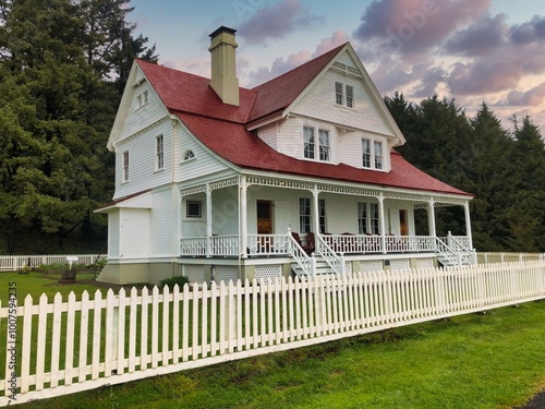 Heceta Head Lighthouse Bed and Breakfast in LightKeeper's Home, Oregon Coast. photo