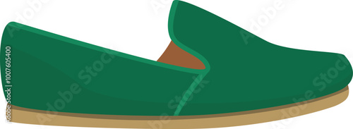 Espadrille color icon. Comfortable flat casual shoe