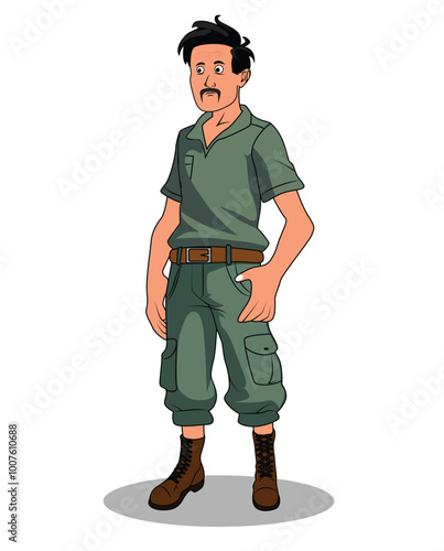 A man funny cartoon character design