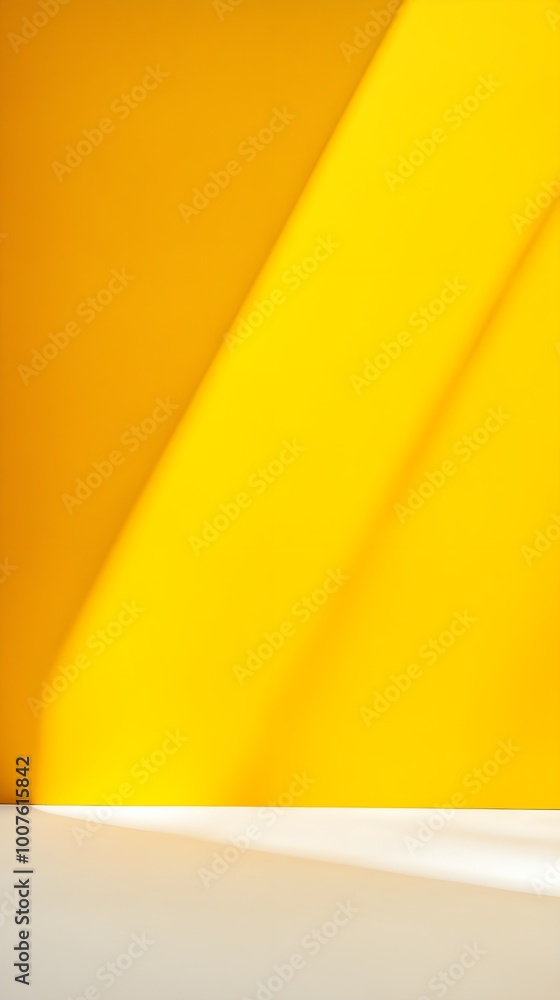 A minimalist composition featuring a solid yellow background with ample copy space for text or graphics A minimalist composition featuring a solid yellow background with ample copy space for text or graphics