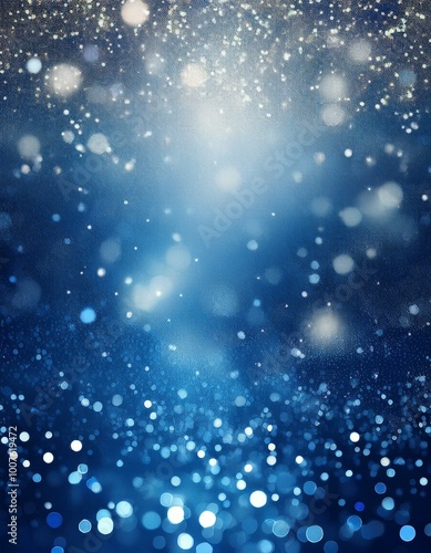 Blue bokeh lights background