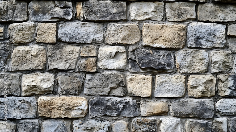 A high-resolution image of a weathered stone wall, with a blend of grays and browns, offering ample copy space A high-resolution image of a weathered stone wall, with a blend of grays and browns, offering ample copy space