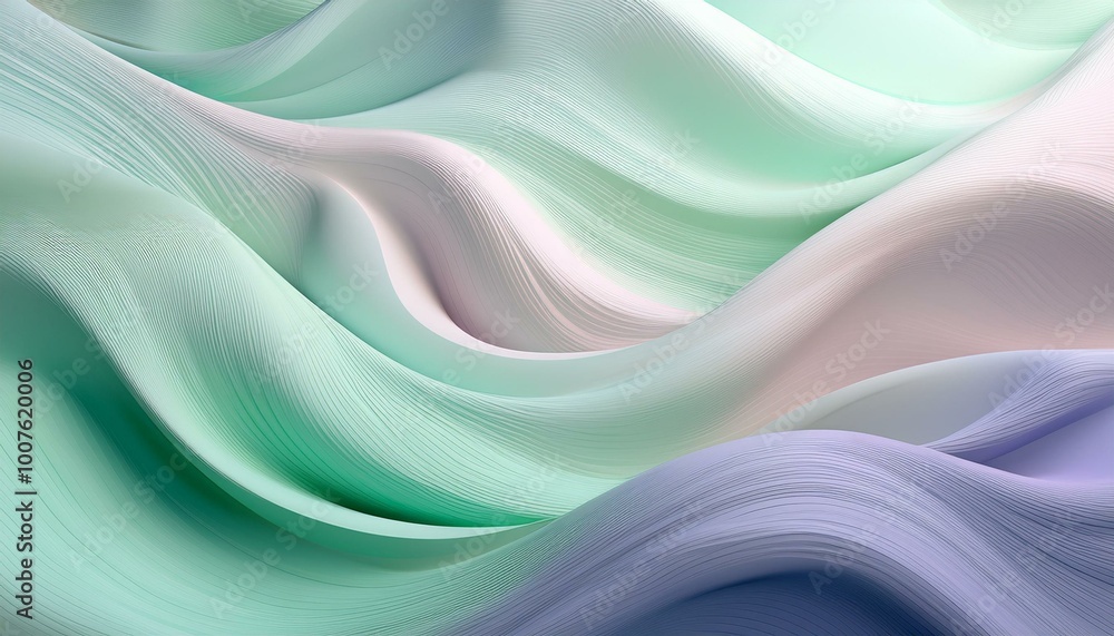 Obraz premium Abstract pastel waves