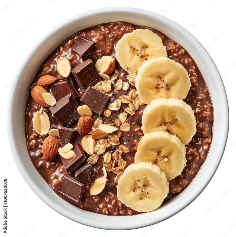 PNG Healthy chocolate banana oatmeal PNG Healthy chocolate banana oatmeal