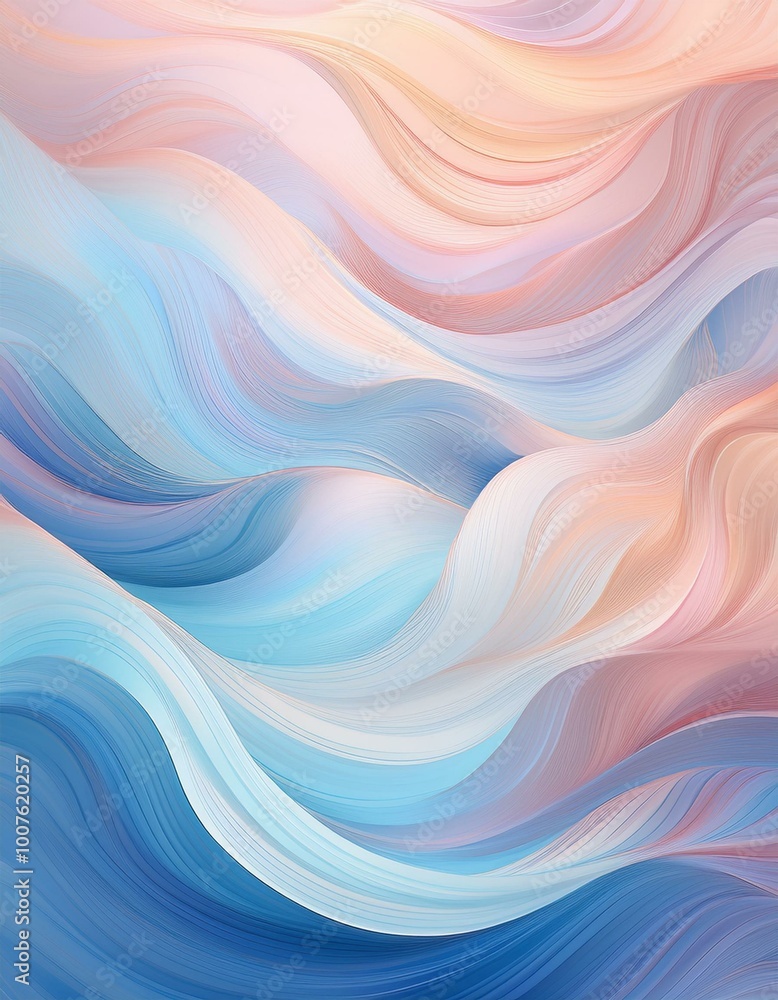 Abstract waves in blue and pink Abstract waves in blue and pink
