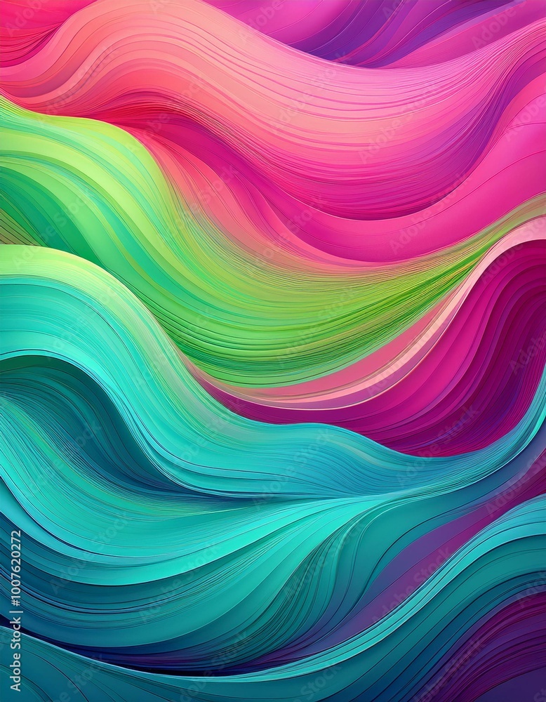 Fototapeta premium Abstract colorful waves