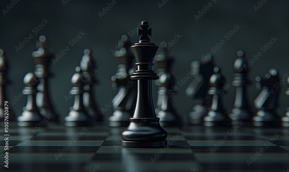 Chess King Symbolizing Powerful Leadership and Strategy Chess King Symbolizing Powerful Leadership and Strategy