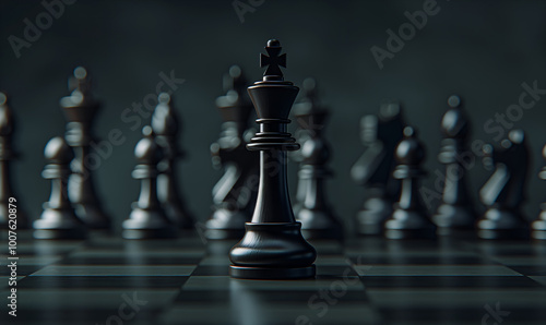 Chess King Symbolizing Powerful Leadership and Strategy