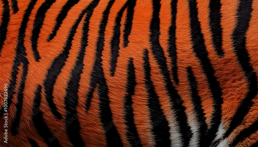Close-up of a tiger's fur Close-up of a tiger's fur