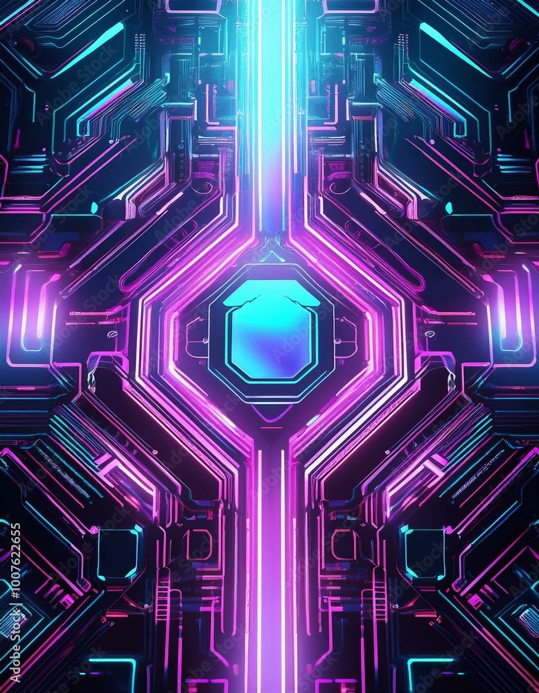 Neon light abstract pattern Neon light abstract pattern