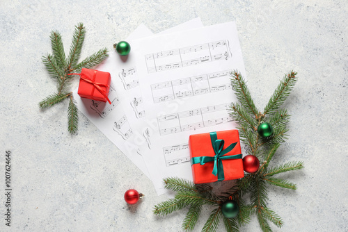 Composition with music shee...