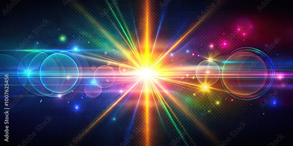 Naklejka premium Colorful Transparency Illustration Depicting Light Interactions and Layered Effects in Design