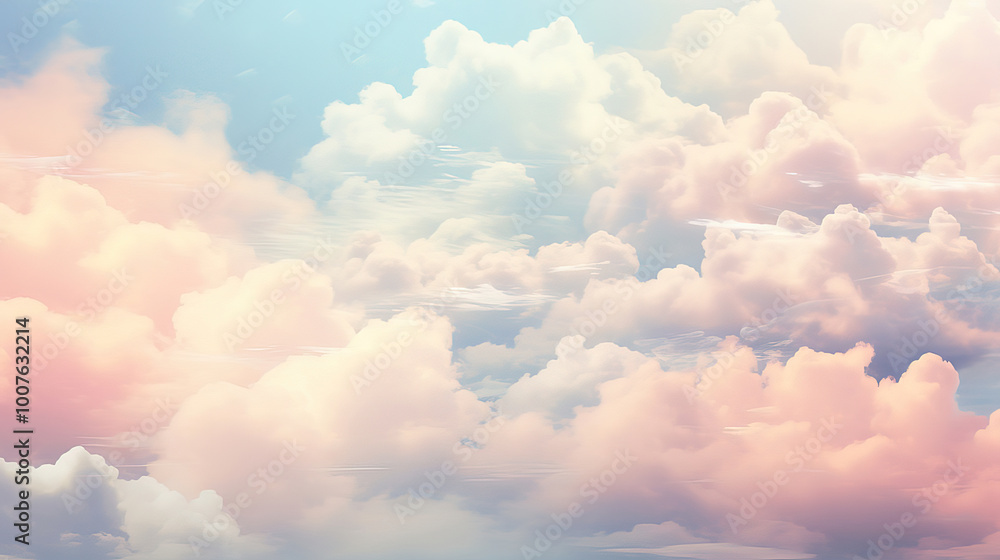 sky and clouds. clouds in the sky. clouds with soft rainbow colors sky and clouds. clouds in the sky. clouds with soft rainbow colors