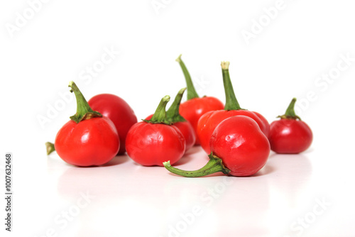 Wallpaper Mural Red Ripe Cherry Peppers Isolated on White Background Torontodigital.ca