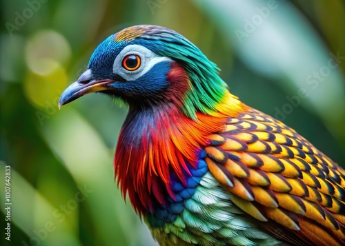 Elegant Hadida Bird in Natural Habitat Displaying Its Unique Plumage and Striking Colors in Nature photo