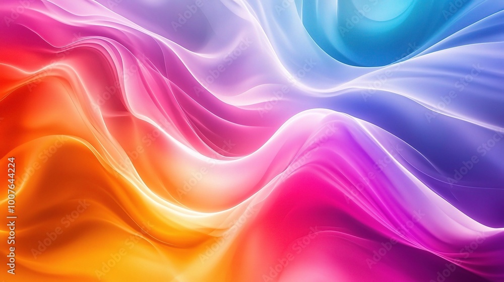 Colorful Abstract Waves Flowing in Mix of Shades Colorful Abstract Waves Flowing in Mix of Shades