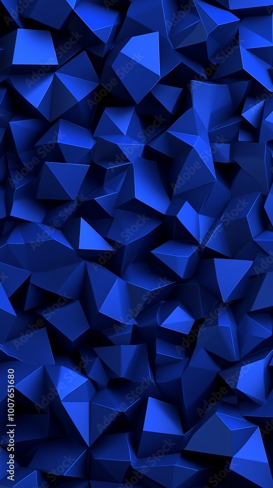 Dark blue 3D polygonal abstract background Dark blue 3D polygonal abstract background