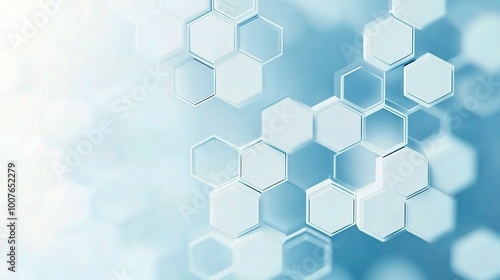 Abstract Blue Hexagonal Pattern Background