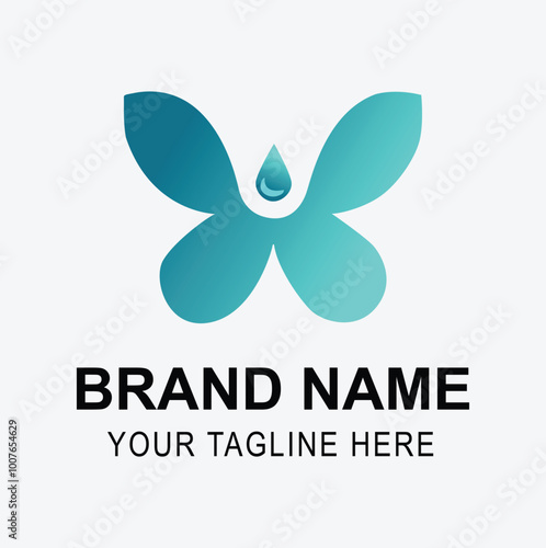 A abstract butterfly logo design