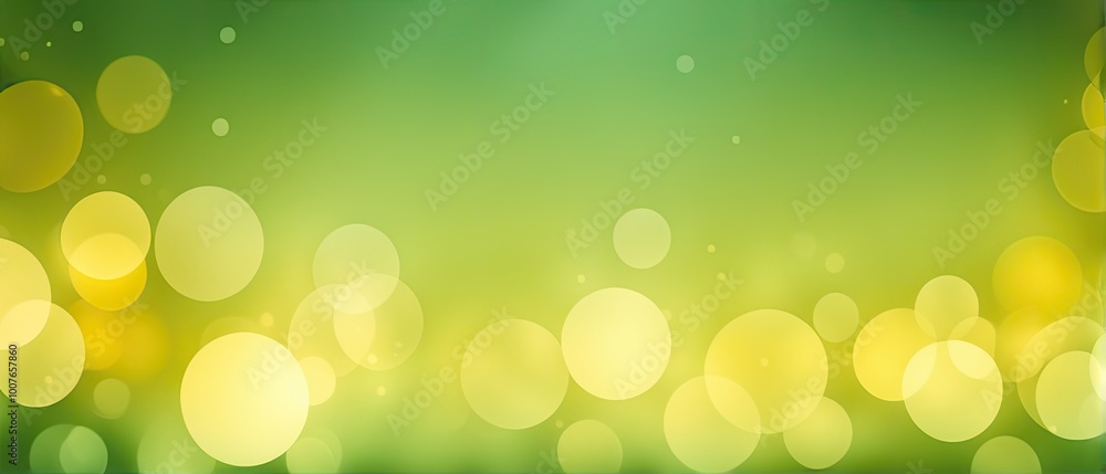 Abstract Green and Yellow Bokeh Background Abstract Green and Yellow Bokeh Background