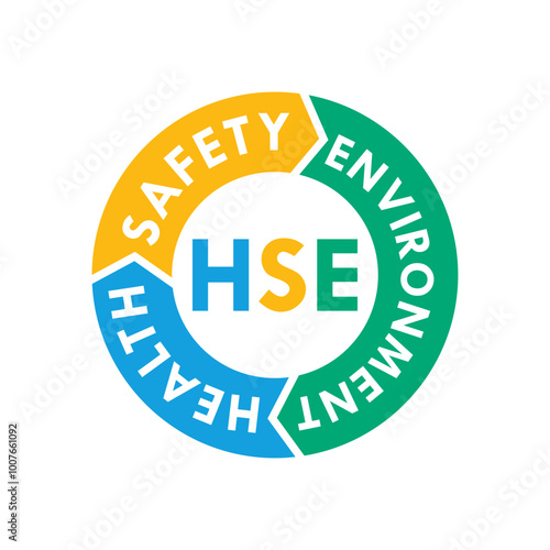 HSE-Health Safety Environmental design logo template illustration