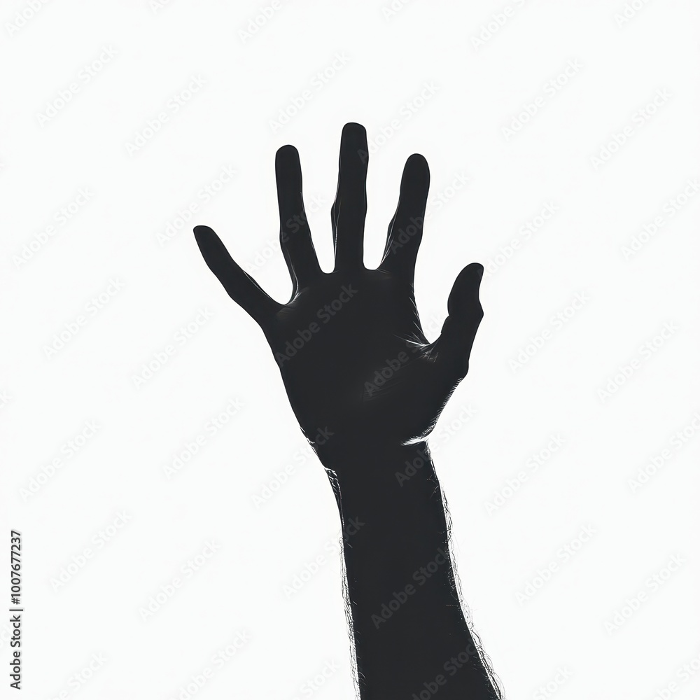 A phantom hand reaching out from the shadows, ghostly energy, Halloween spirit, isolated on white background A phantom hand reaching out from the shadows, ghostly energy, Halloween spirit, isolated on white background