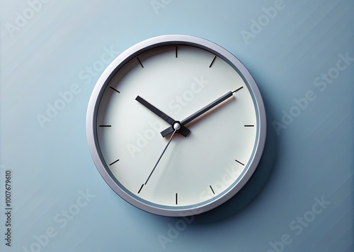 Modern Vector Graphic Clock Design for Time Management and Scheduling in Minimalist Style