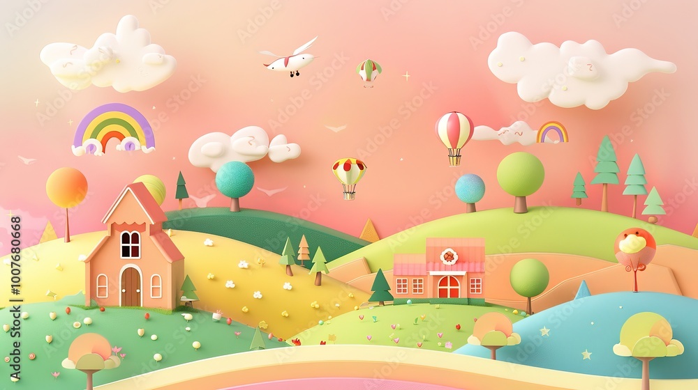 Gorgeous and Adorable Background Design: A Delightful Visual Treat. Admire the Charm and Creativity.