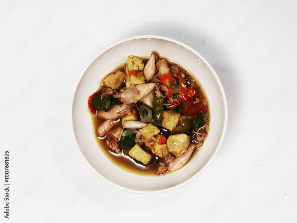 squid soup with a blend of typical Indonesian spices is part of our ancestors' traditional recipe squid soup with a blend of typical Indonesian spices is part of our ancestors' traditional recipe