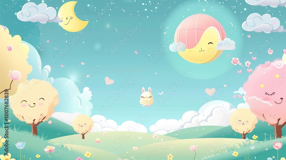 Obraz premium Gorgeous and Adorable Background Design: A Delightful Visual Treat. Admire the Charm and Creativity.