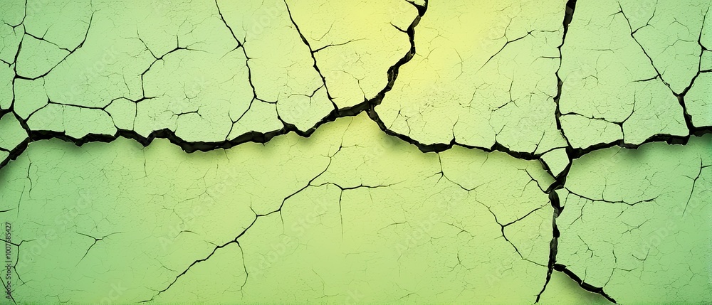 Cracked Green Surface Cracked Green Surface