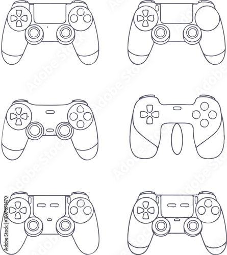 Classic Gaming Console Icons Vector Collection