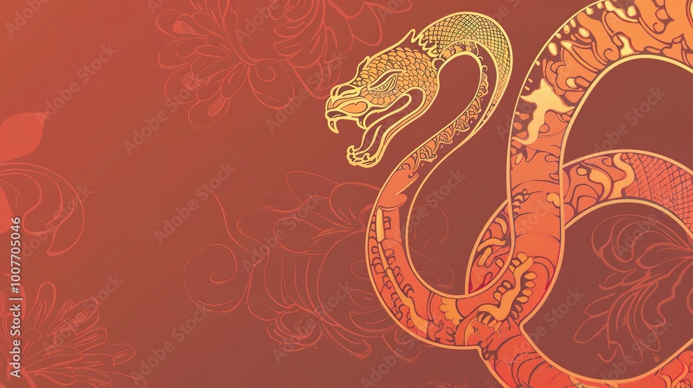 2025 Year of the Snake Background Image - a captivating and symbolic representation. Showcasing the elegance and mystery of the snake in the upcoming year 2025 Year of the Snake Background Image - a captivating and symbolic representation. Showcasing the elegance and mystery of the snake in the upcoming year