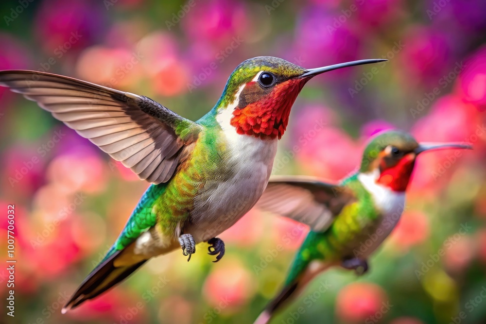 Stunning Ruby-Throated Hummingbirds Captured in Nature's Beauty with Vibrant Colors and Graceful Flight Stunning Ruby-Throated Hummingbirds Captured in Nature's Beauty with Vibrant Colors and Graceful Flight