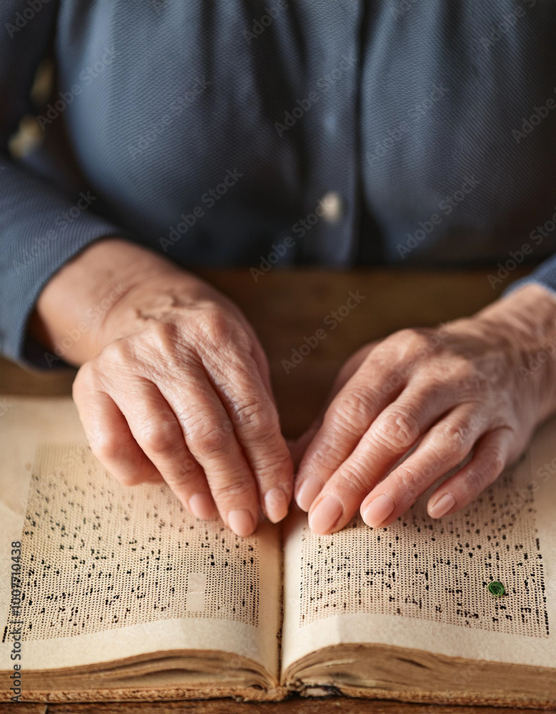 Naklejka premium braille reading 