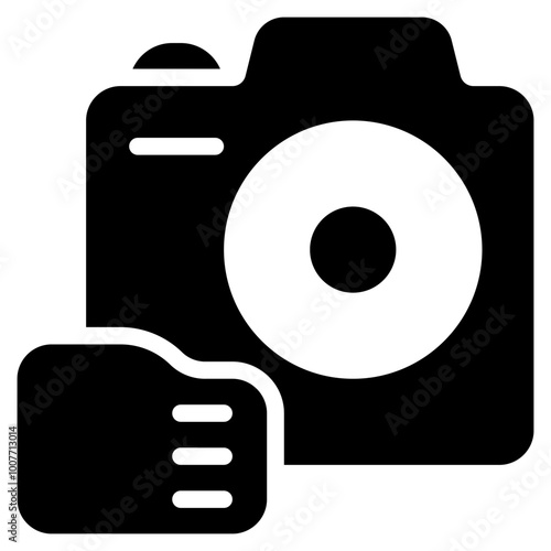 camera icon with glyph style. Suitable for website design, logo, app and UI. Based on the size of the icon in general, so it can be reduced.