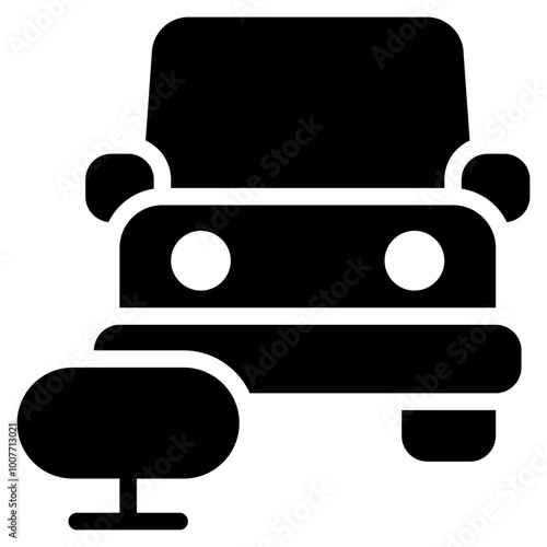 car rental icon with glyph style. Suitable for website design, logo, app and UI. Based on the size of the icon in general, so it can be reduced.