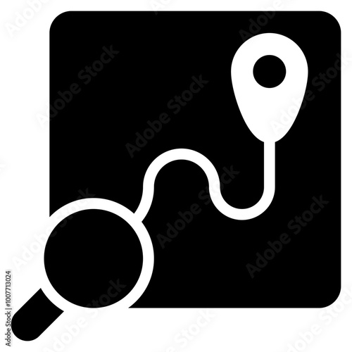 map icon with glyph style. Suitable for website design, logo, app and UI. Based on the size of the icon in general, so it can be reduced.