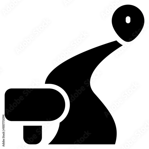 road trip icon with glyph style. Suitable for website design, logo, app and UI. Based on the size of the icon in general, so it can be reduced.