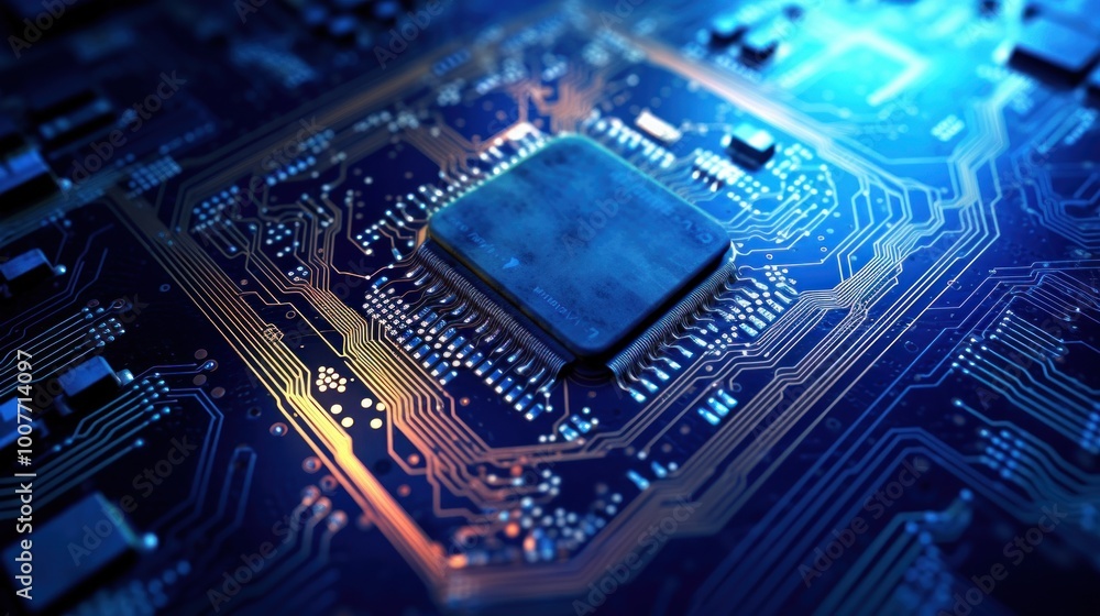 Close-up View of a Circuit Board Close-up View of a Circuit Board