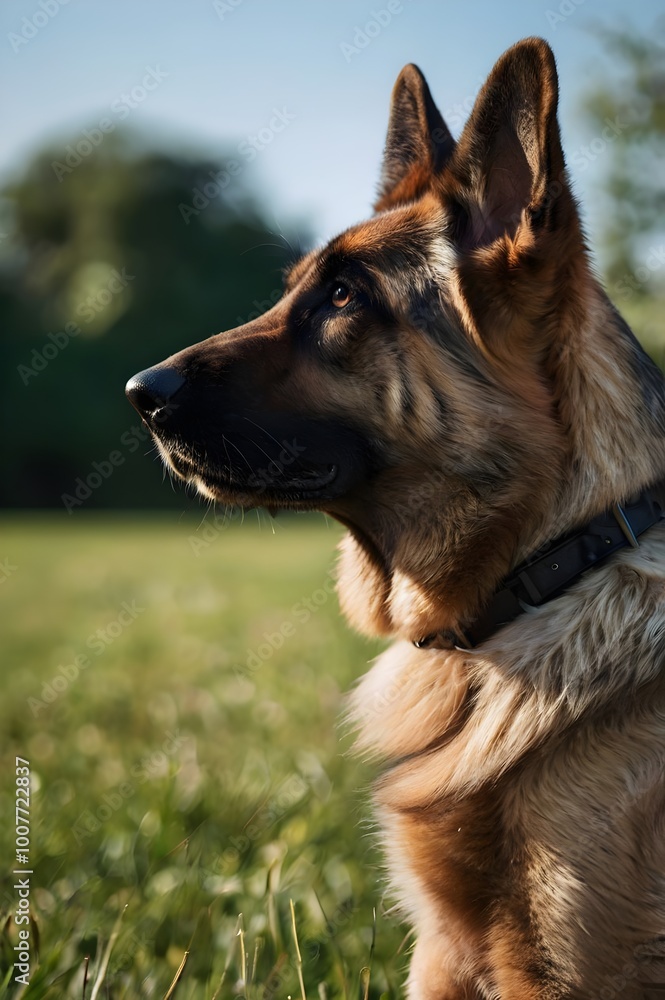 Majestic German Shepherd in Nature Majestic German Shepherd in Nature