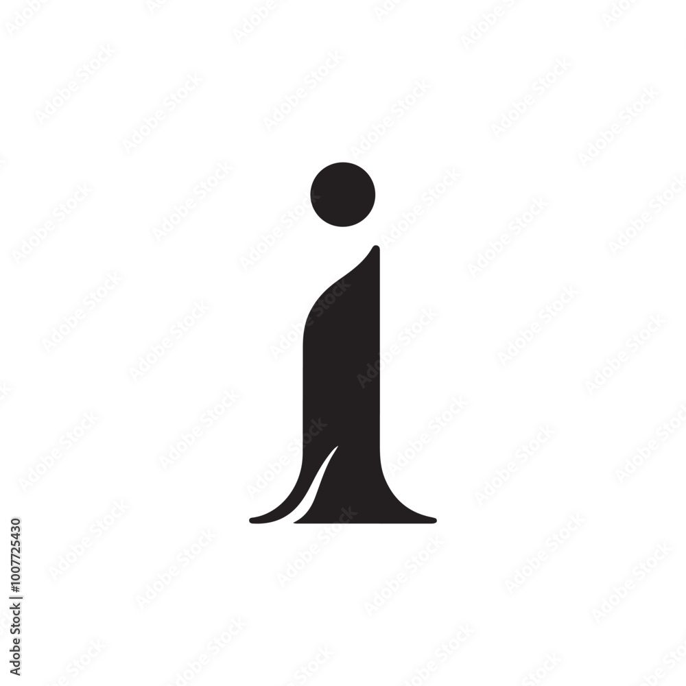 Creative Letter I silhouette vector logo icon, alphabet letter I stylish vector icon Creative Letter I silhouette vector logo icon, alphabet letter I stylish vector icon
