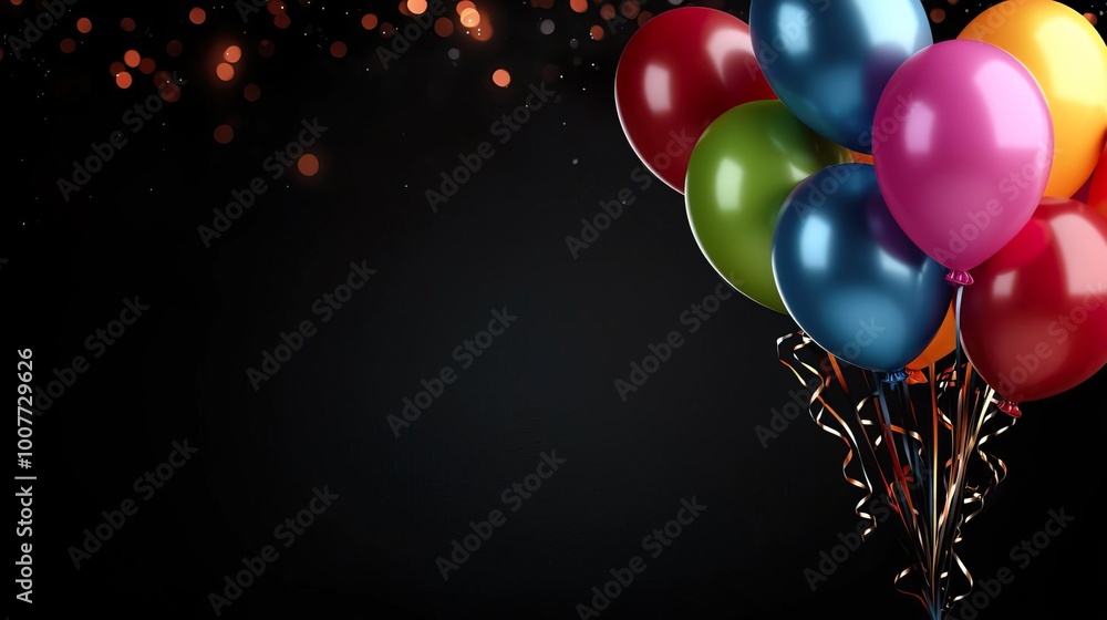 Festive background with balloons, adding a joyful touch to any occasion.. Festive background with balloons, adding a joyful touch to any occasion..